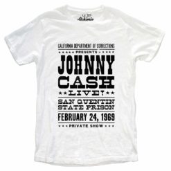 T-Shirt Johnny Cash at San Quentin State Prison 1969 Maglia concerto prigione San Quintino California